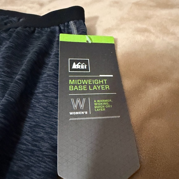REI Women’s Midweight Charcoal Gray Space Dye Base Layer XL NWT - Picture 3 of 6